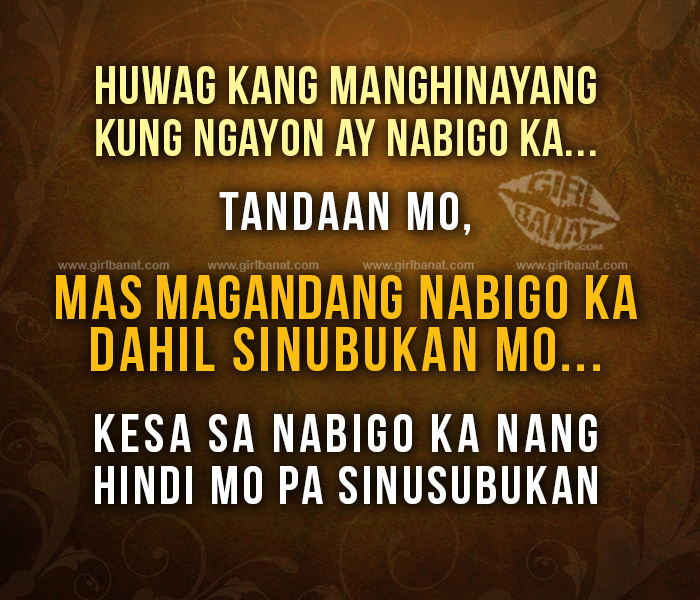 Tagalog Motivational Quotes and Messages - Girl Banat